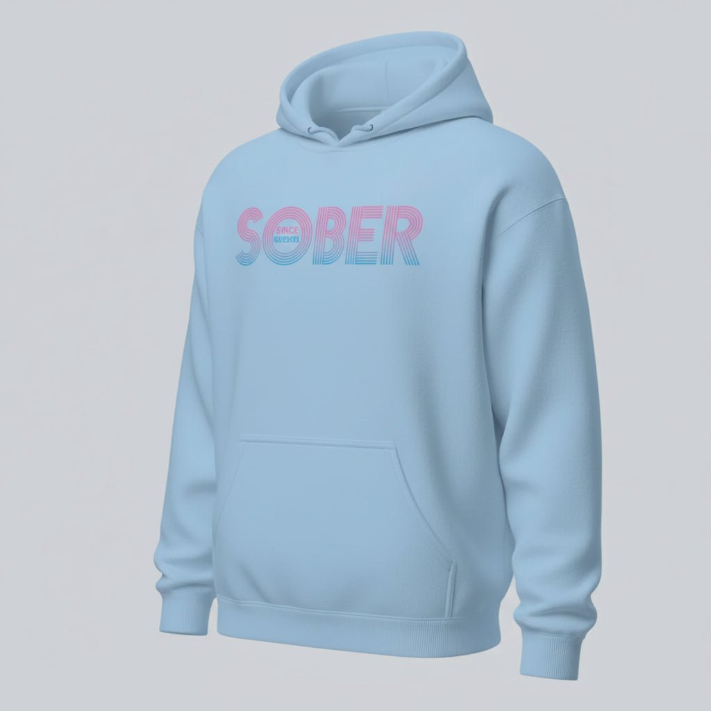 Recovery Hoodie | Retro Sobriety Date Hoodie with Personalized Date