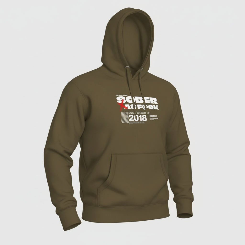 Sober As F*ck Recovery Hoodie lifestyle view (view 25)