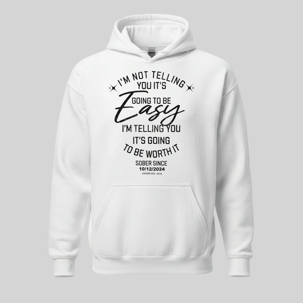 I'm Not Telling Custom Sobriety Date Recovery Hoodie packaging detail (view 8)