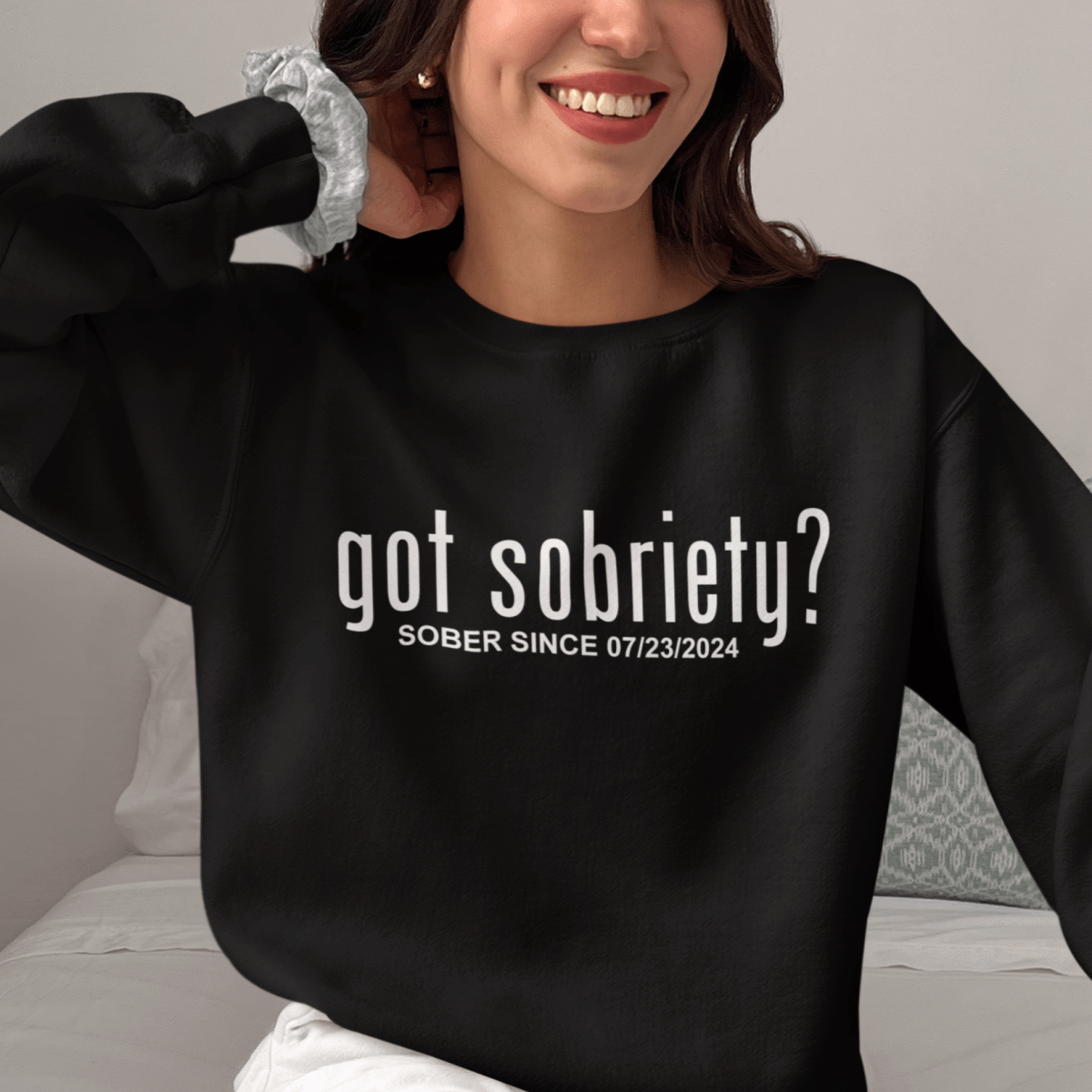 Women’s Recovery Hoodie with personalized sobriety date