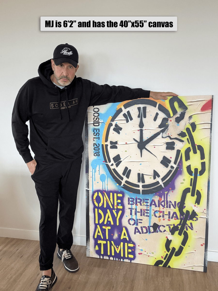 One Day At a Time Sobriety Art side view (view 6)