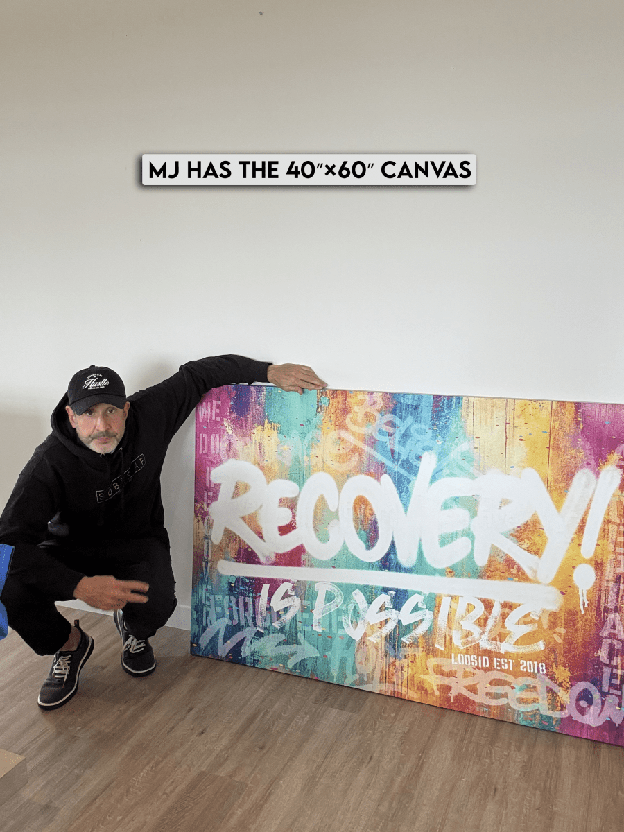 Recovery Is Possible Sobriety Art back view (view 7)