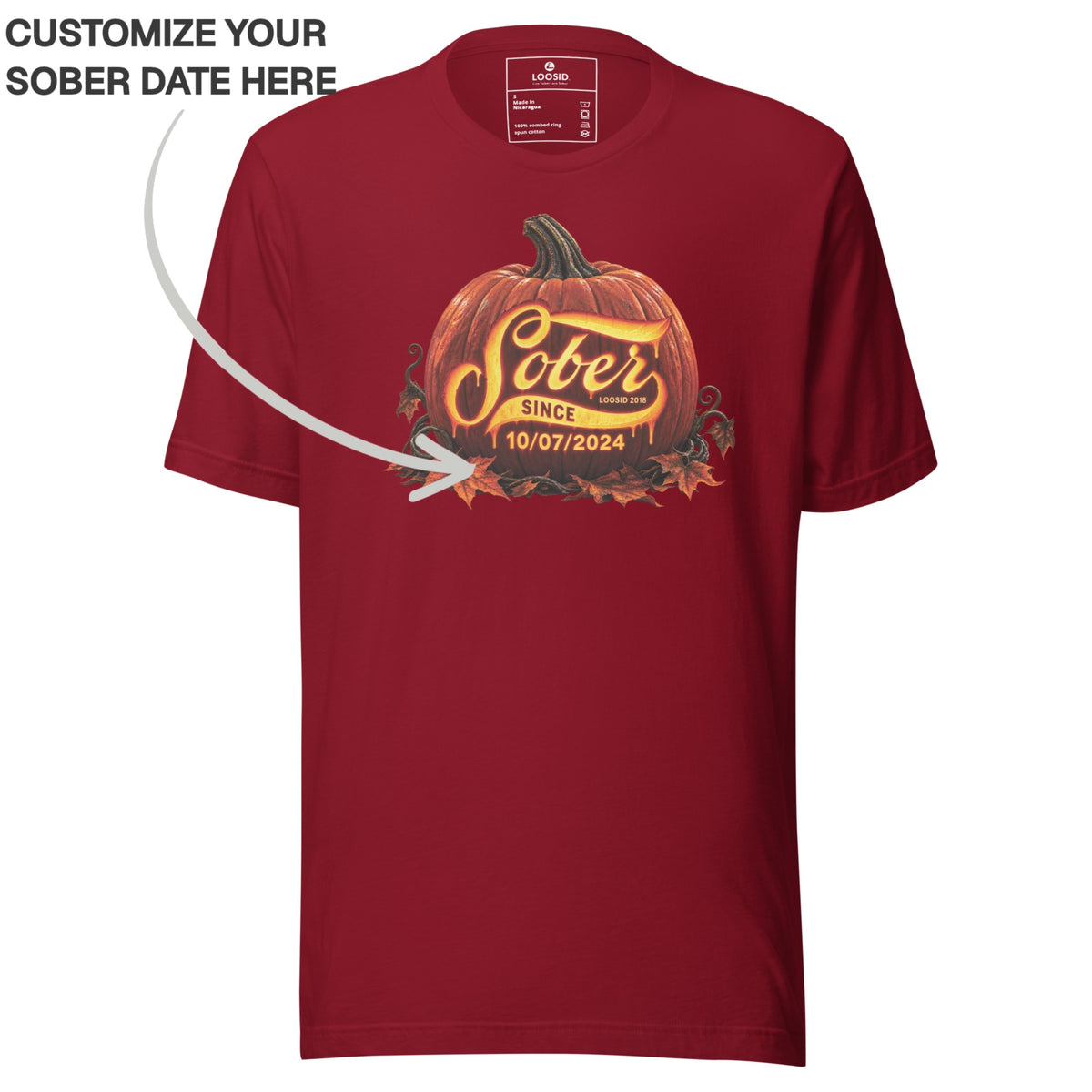 Sober T Shirt | Men's Sober Since Pumpkin