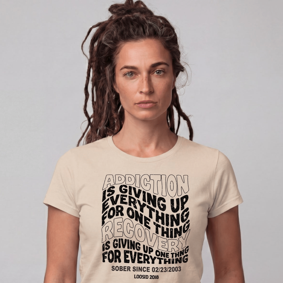 Sober T Shirt | Women's Addiction is Giving up Tee
