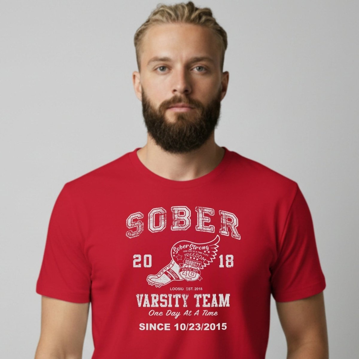 Sober Varsity Men's Personalized T-Shirt