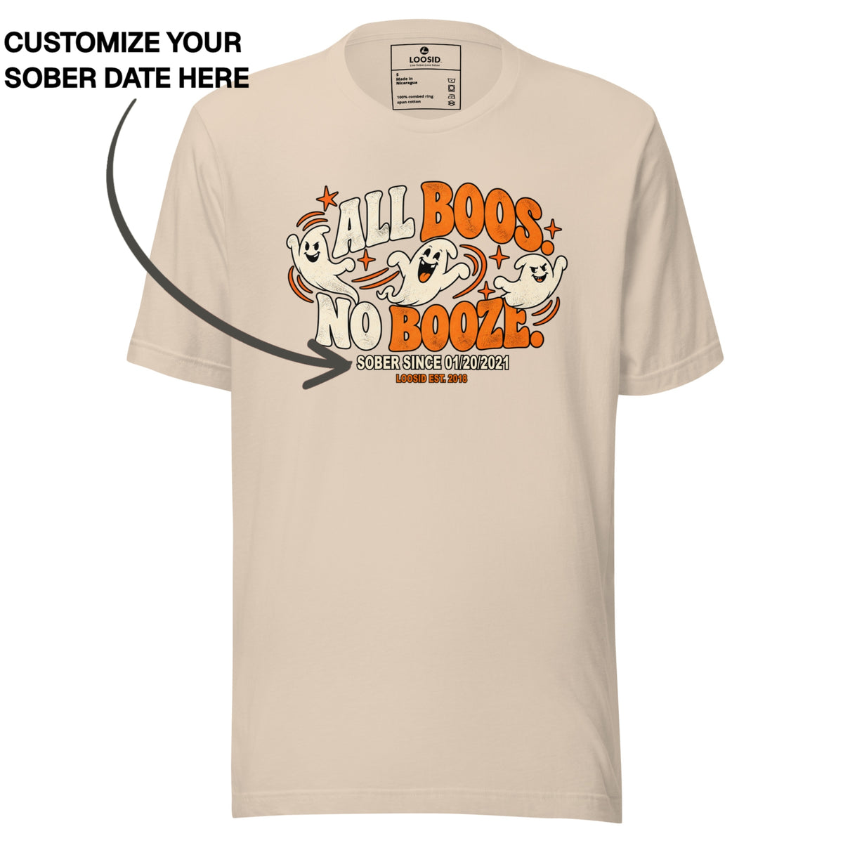 Sober T Shirt | Women's All Boos No Booze