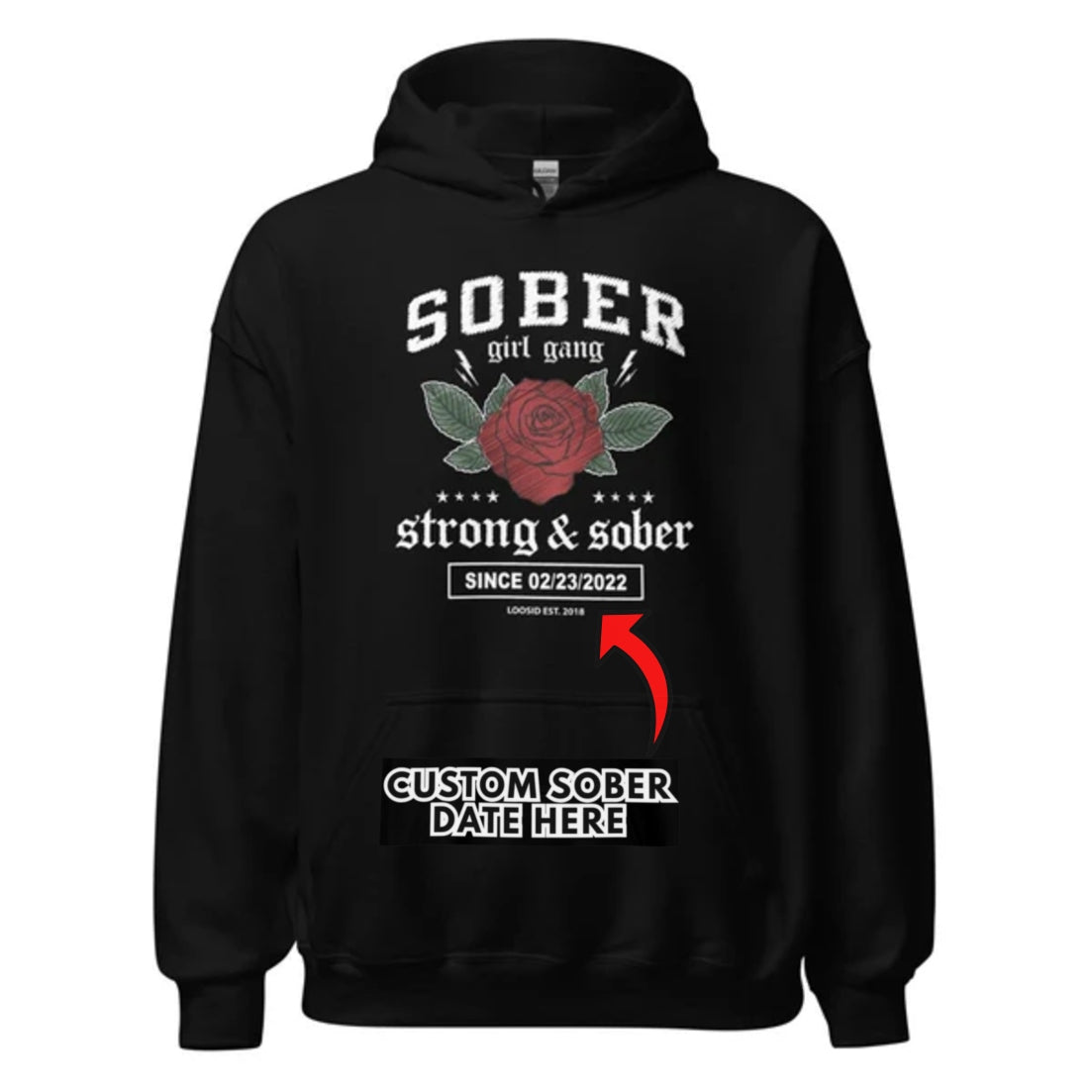 Recovery Hoodie | Sober Girl Gang Strong & Sober Crest