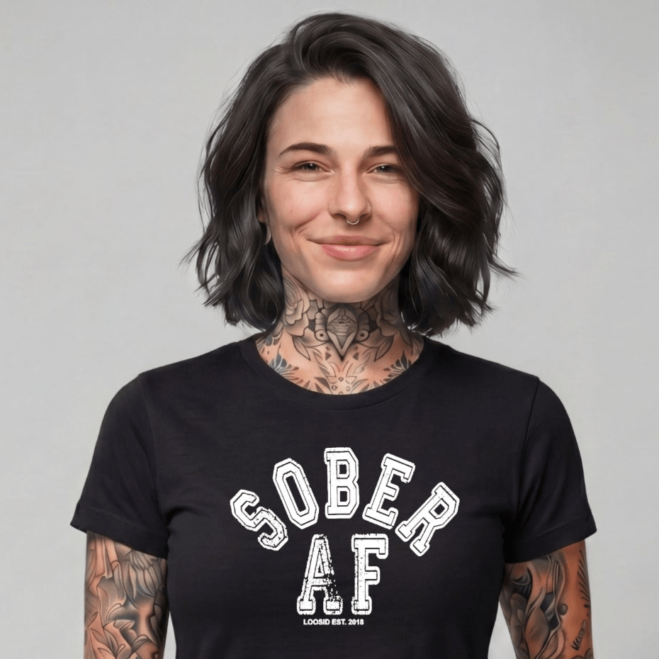 Sober T Shirt | Women's Sober AF Collegiate