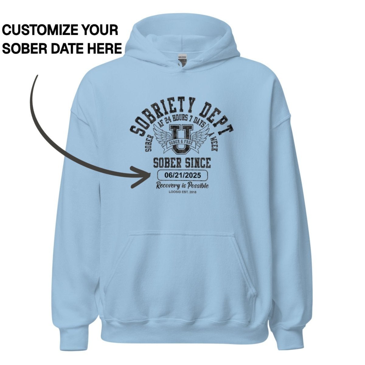 Recovery Hoodie | Unisex Sobriety Dept