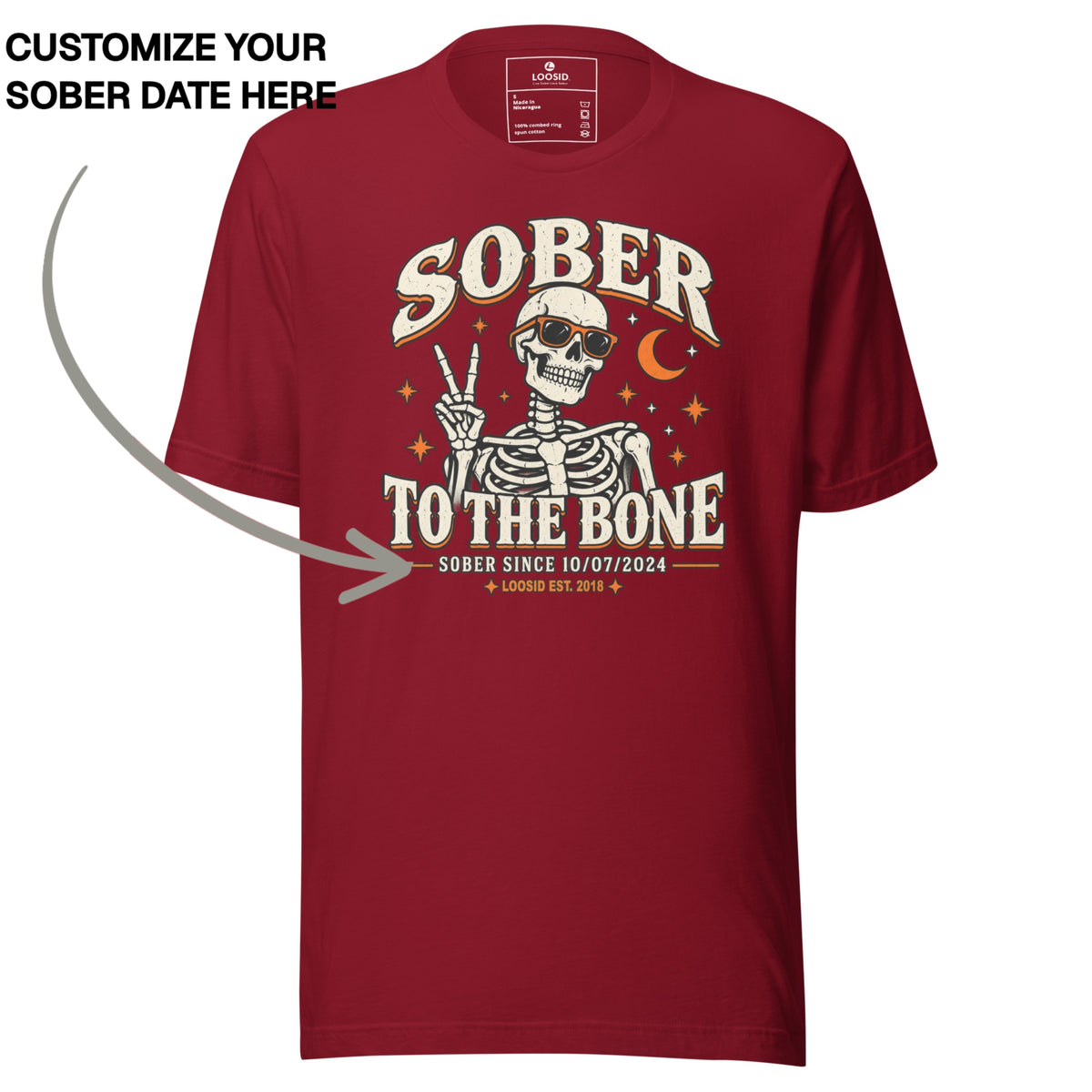 Sober T Shirt | Men's Sober To The Bone