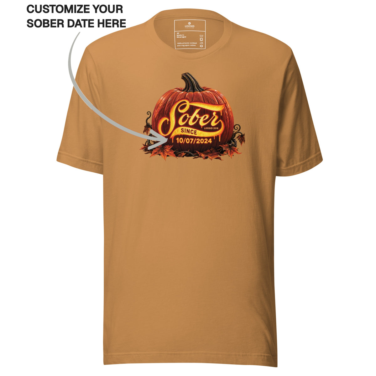 Sober T Shirt | Women's Sober Since Pumpkin