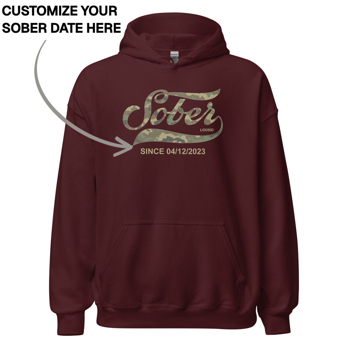 Recovery Hoodie | Men's Sober Since Camo