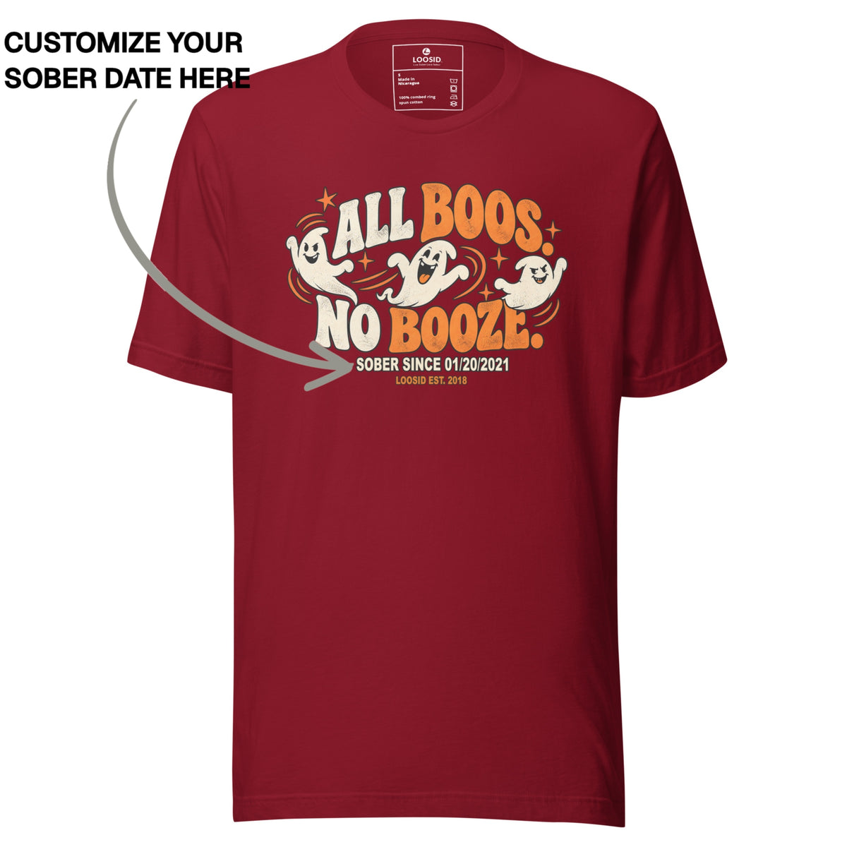 Sober T Shirt | Women's All Boos No Booze