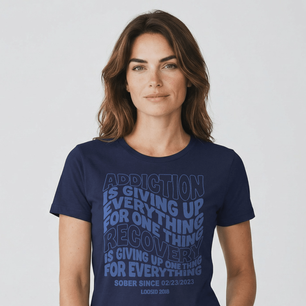 Addiction is Giving up Sober T Shirt graphic detail (view 24)