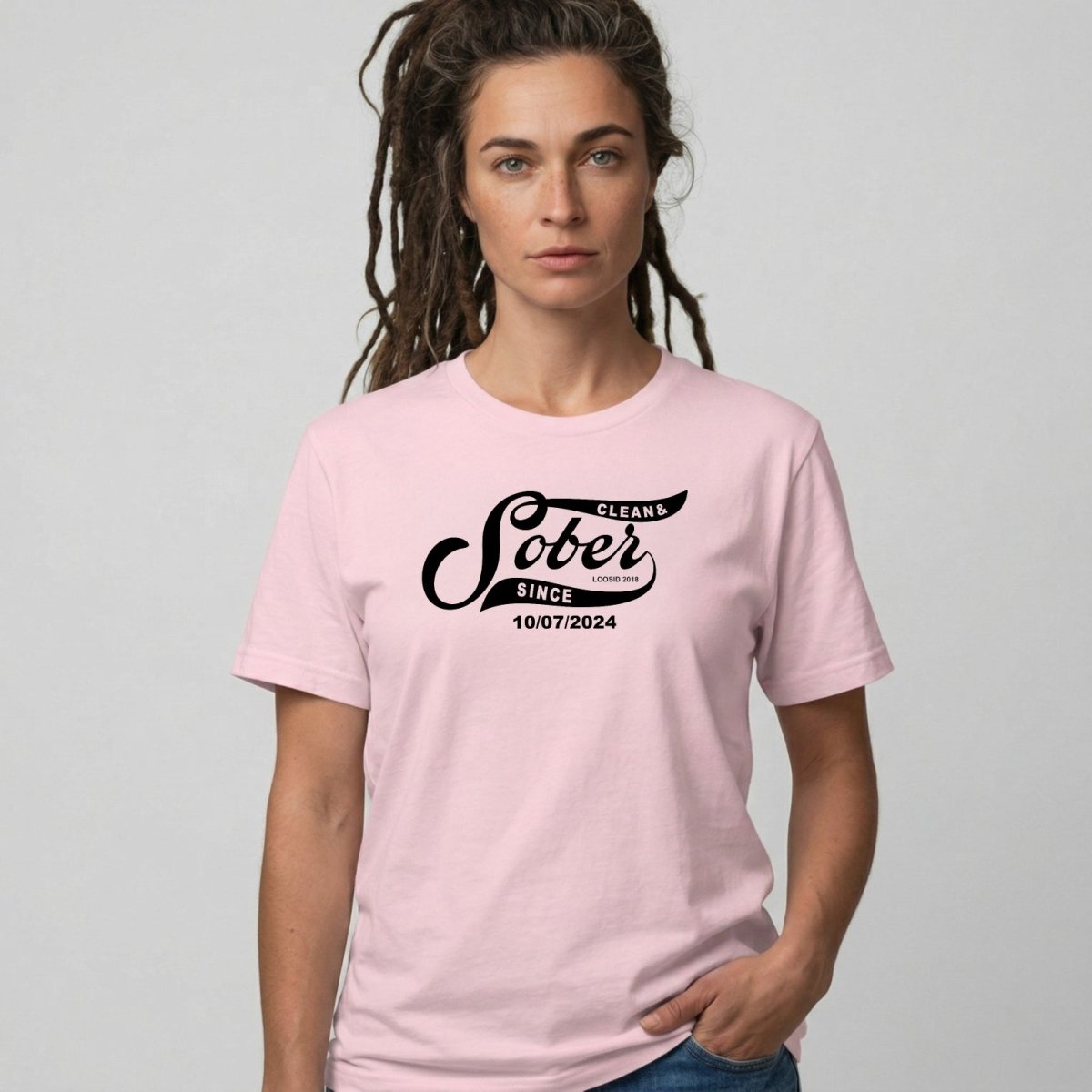 Sober T Shirt | Women's Sober Since Top with Personalized Date