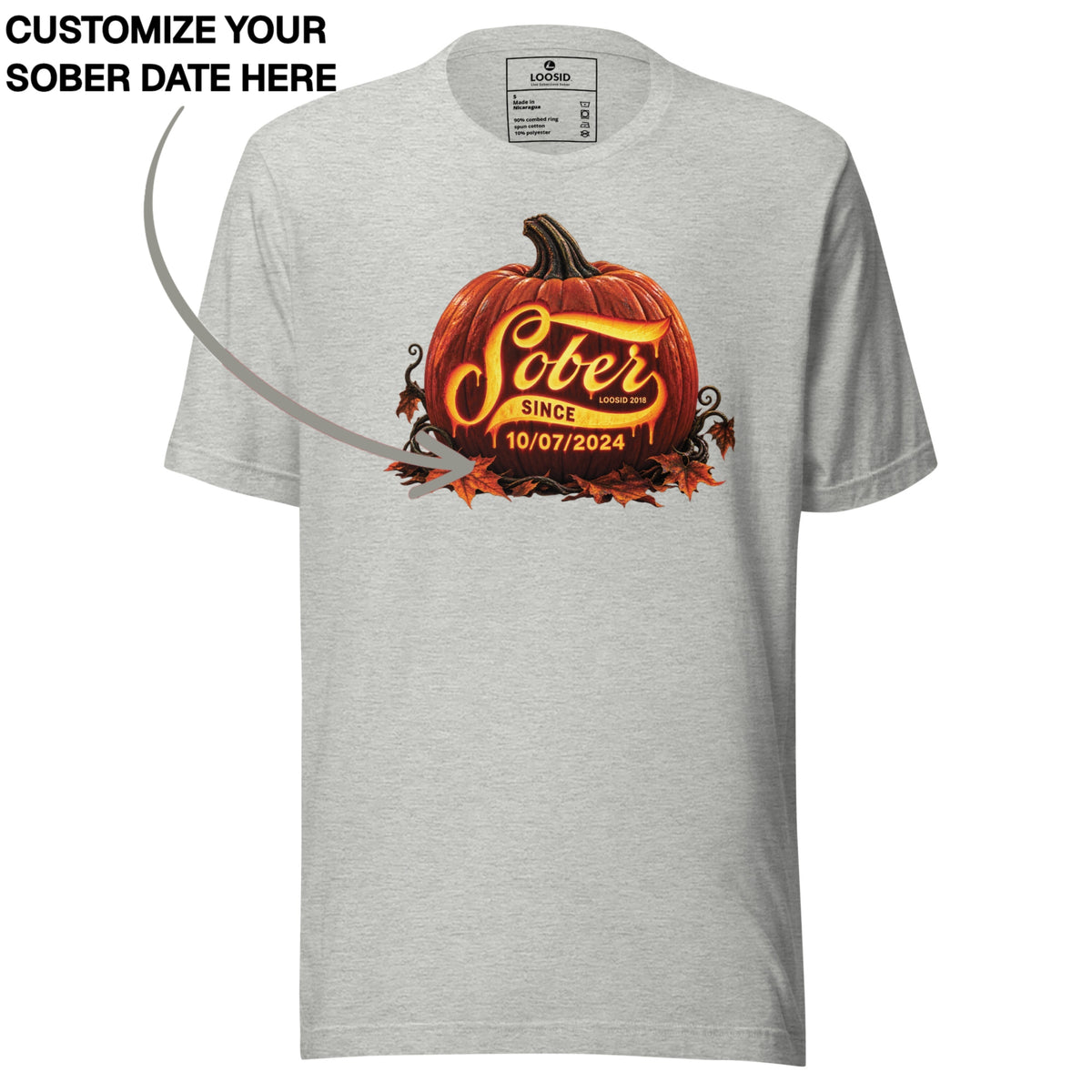 Sober T Shirt | Men's Sober Since Pumpkin