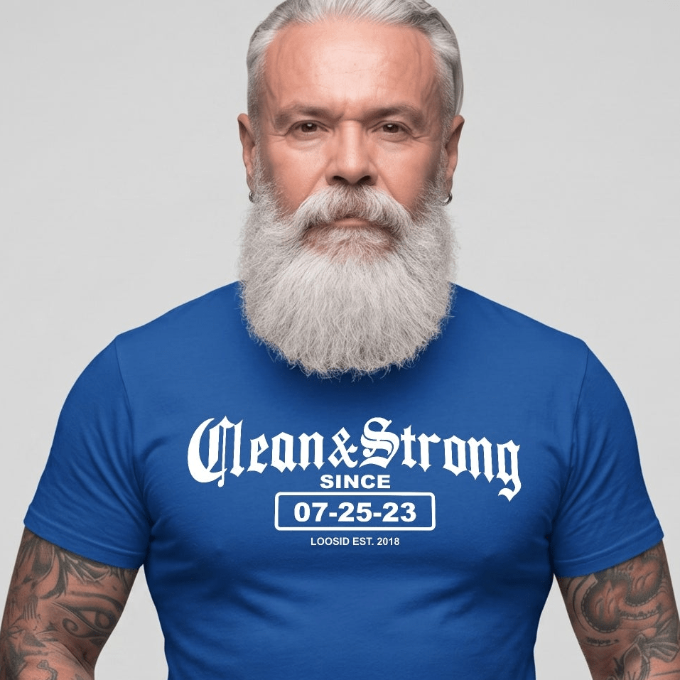 Recovery Date Men's Sobriety Sober T Shirt featuring the design (view 21)