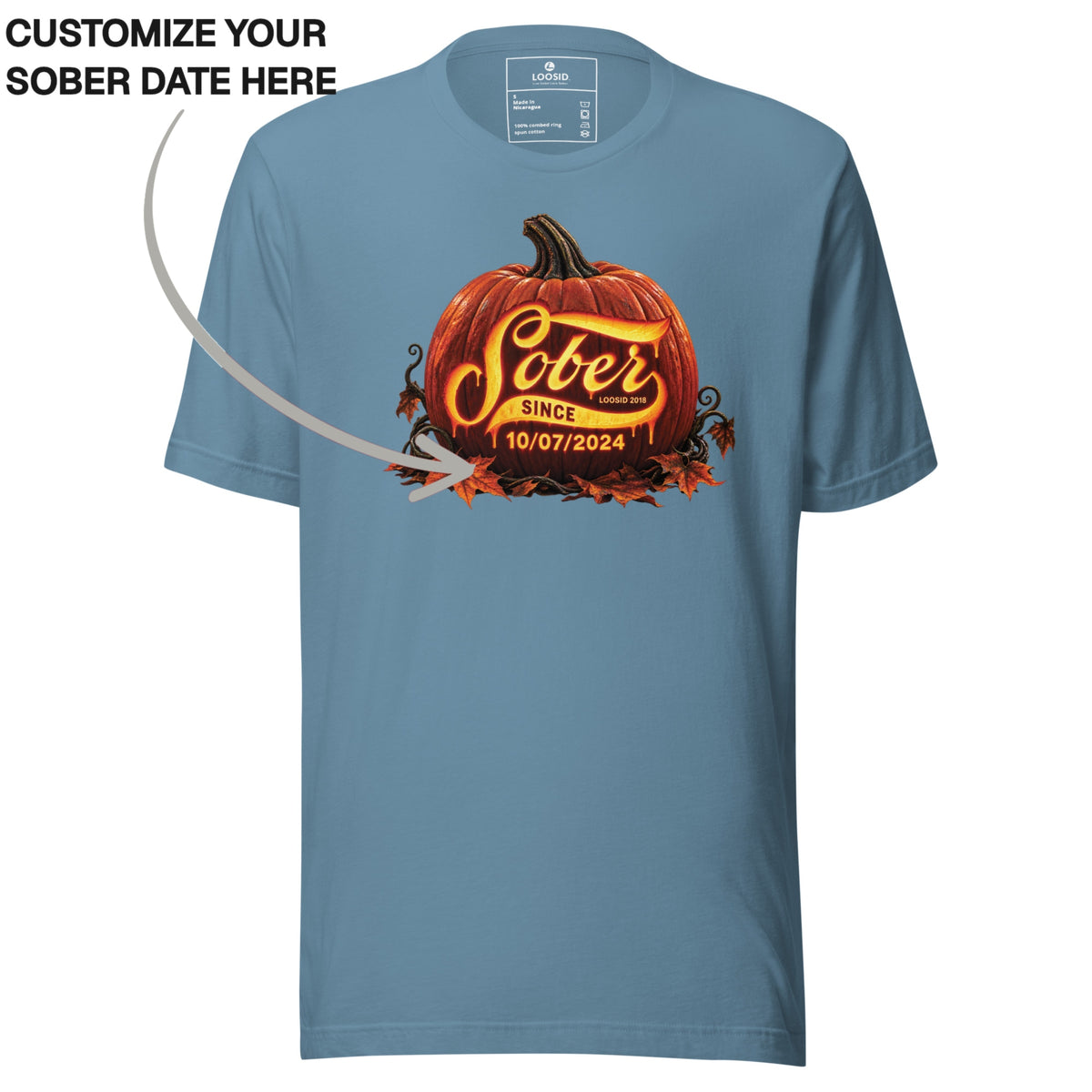 Sober T Shirt | Men's Sober Since Pumpkin