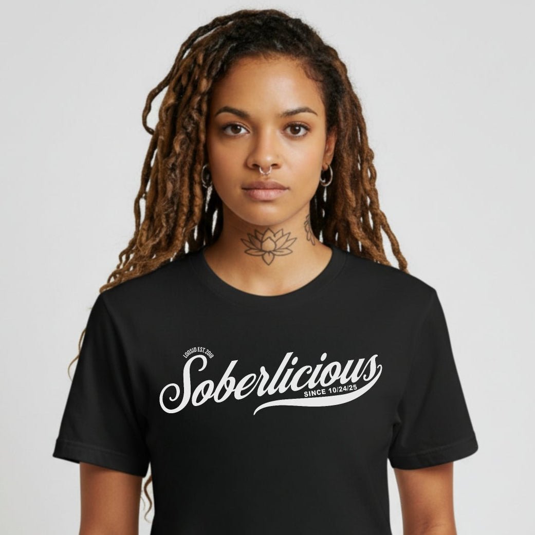 Soberlicious Sober T Shirt close-up view (view 22)