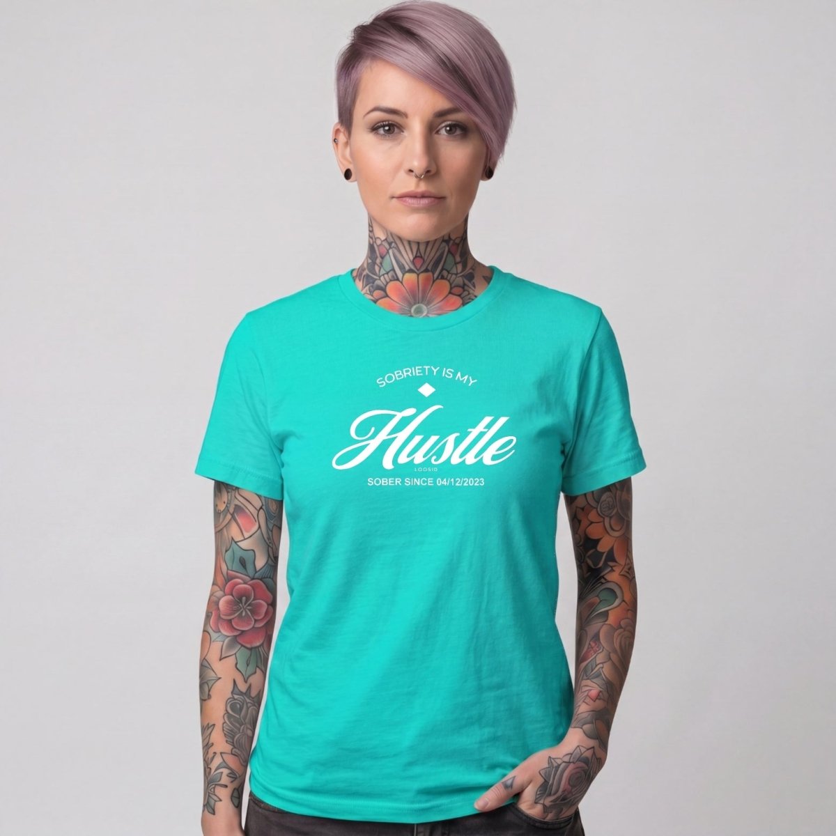 Sober T Shirt | Women's Sobriety is My Hustle Tee