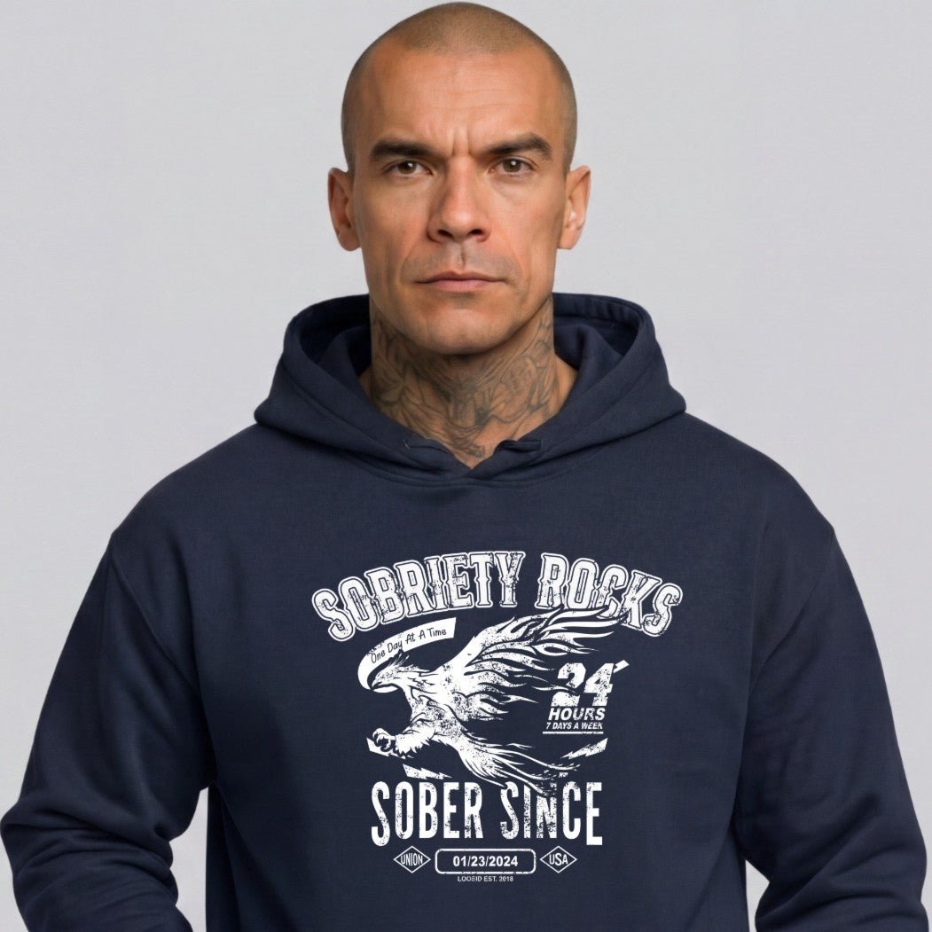 Recovery Hoodie | Men's Sobriety Rocks