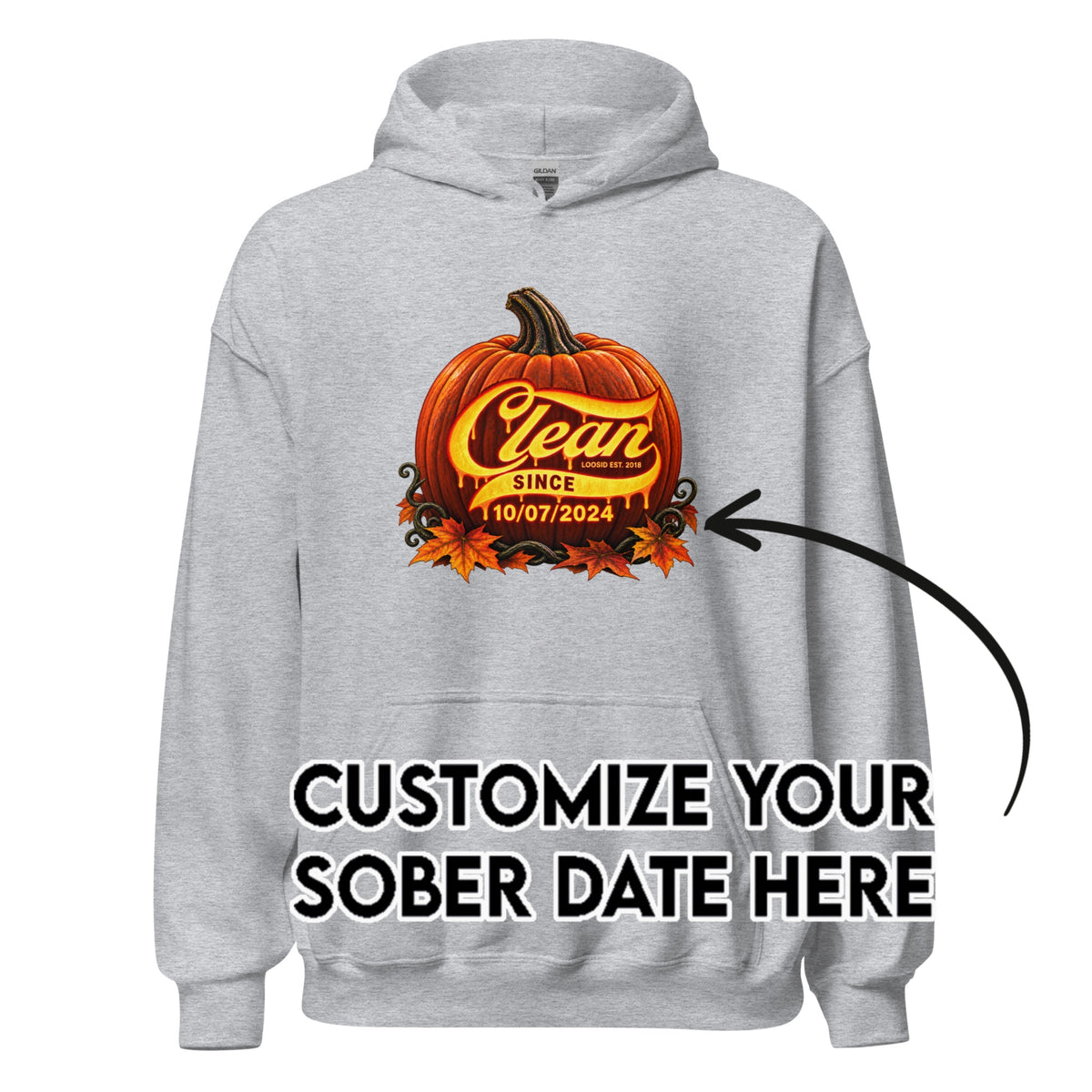 Recovery Hoodie | Women's Clean Since Pumpkin