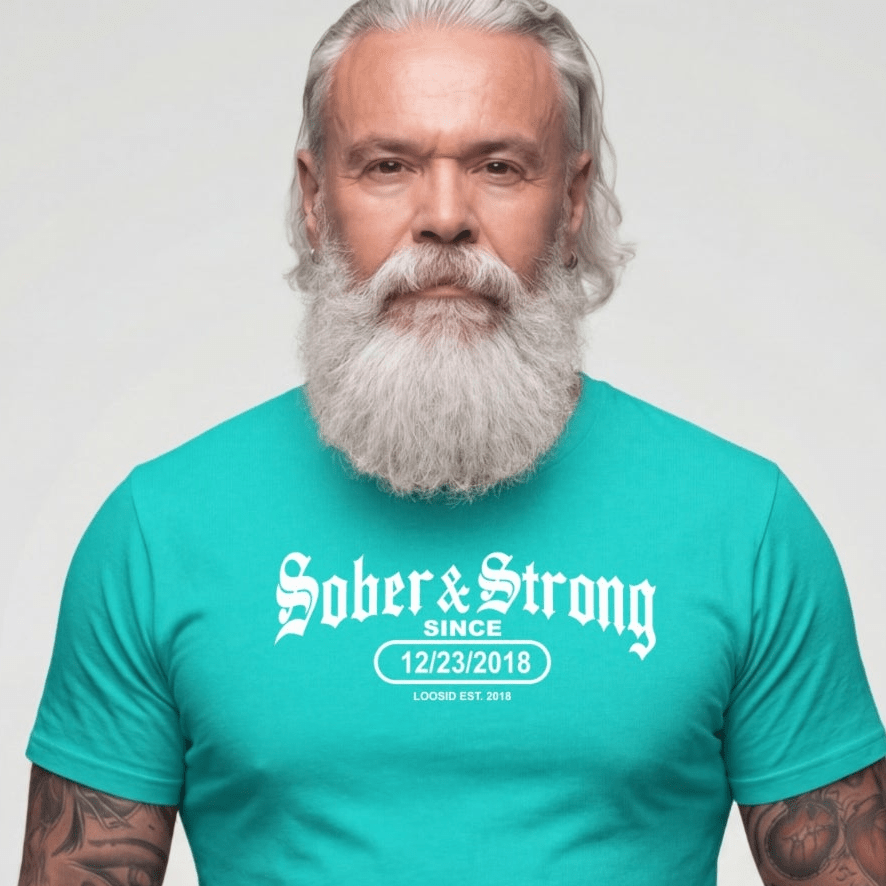 Sober T Shirt | Men's Old School Sober & Strong