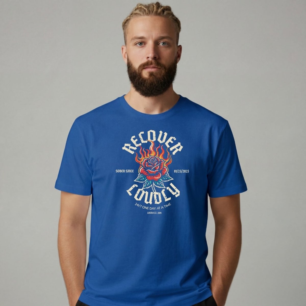 Sober T Shirt | Men's Recover Loudly Tee