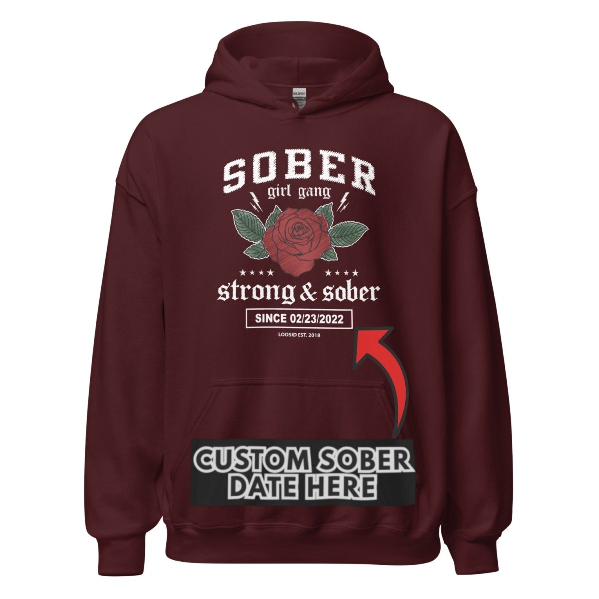 Recovery Hoodie | Sober Girl Gang Strong & Sober Crest