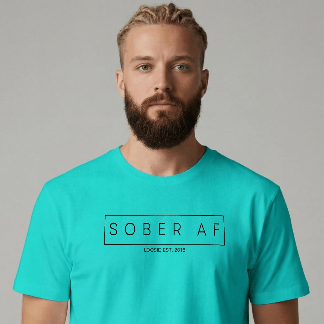 Sober T Shirt | Sober AF Men's Tee for Strength and Recovery