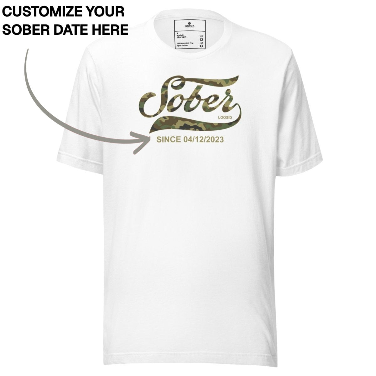 Sober T Shirt | Men's Sober Since Camo