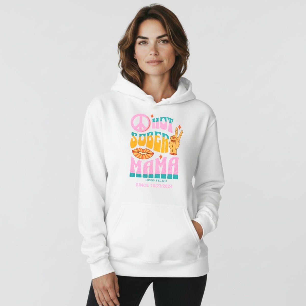 Hot Sober Mama Personalized Hoodie
