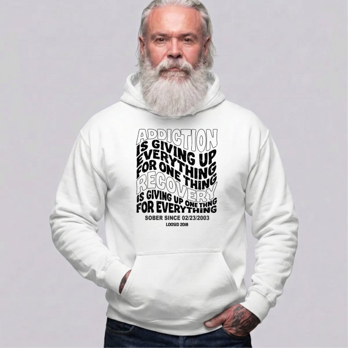 Recovery Hoodie | Men's Addiction is Giving up