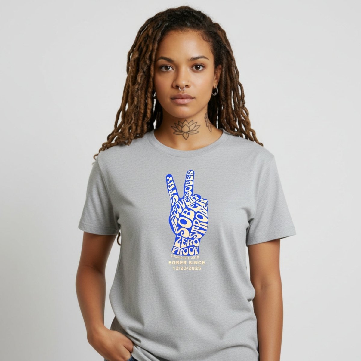 Peace & Sober Sober T Shirt graphic detail (view 14)