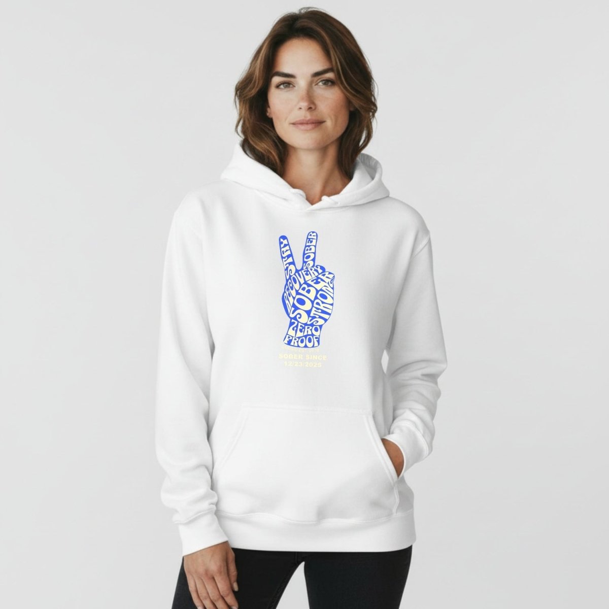 Peace & Sober Women's Personalized Hoodie