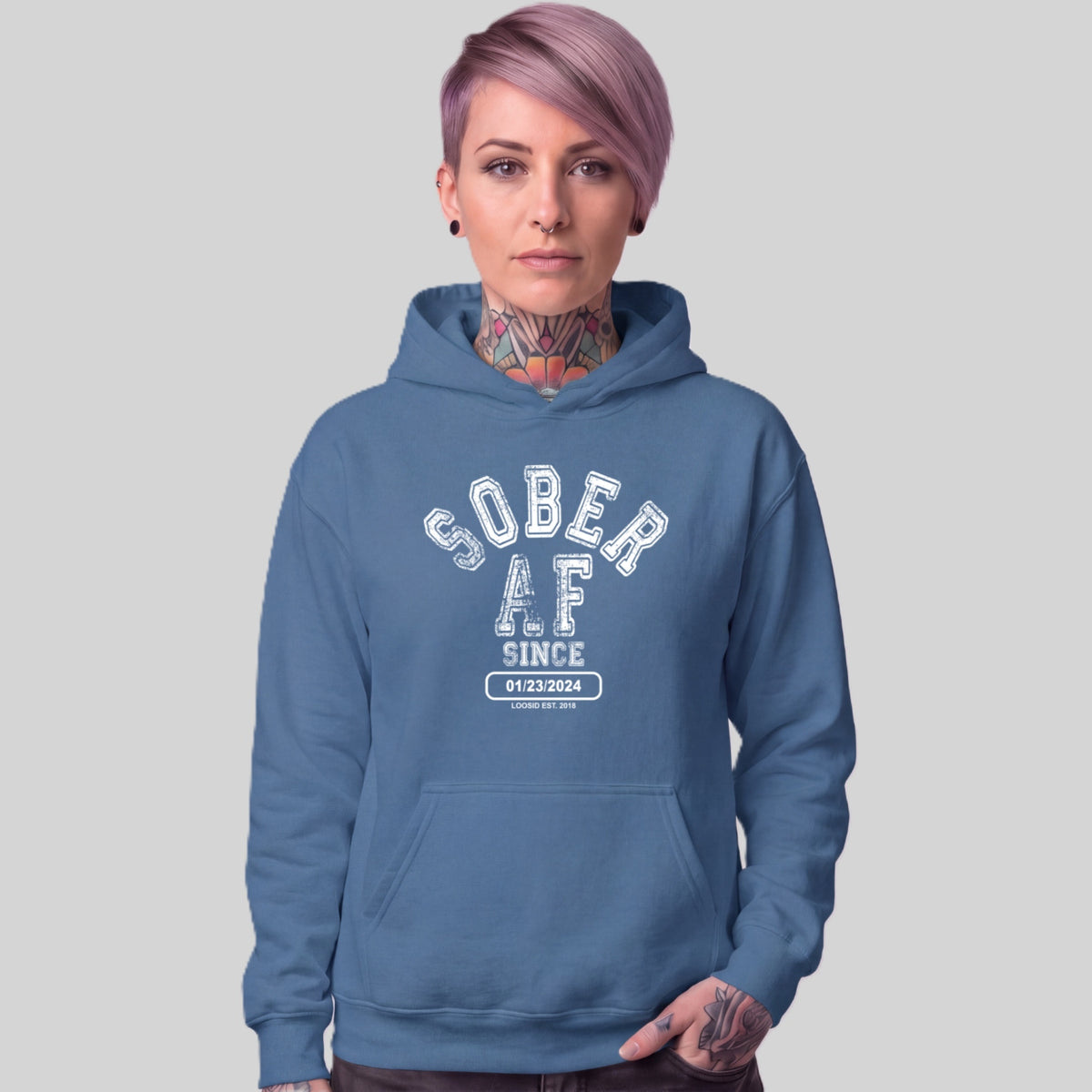 Recovery Hoodie | Women's Sober AF Collegiate