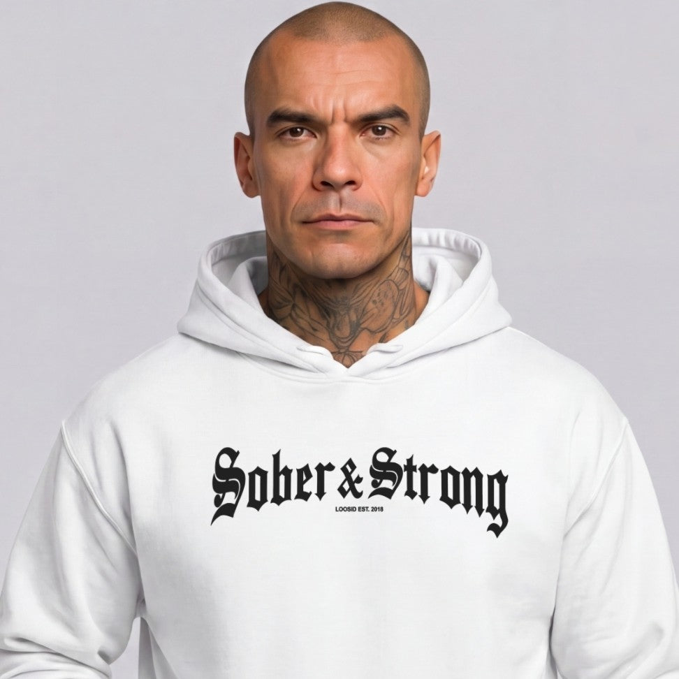 Recovery Hoodie | Men's Old School Sober & Strong