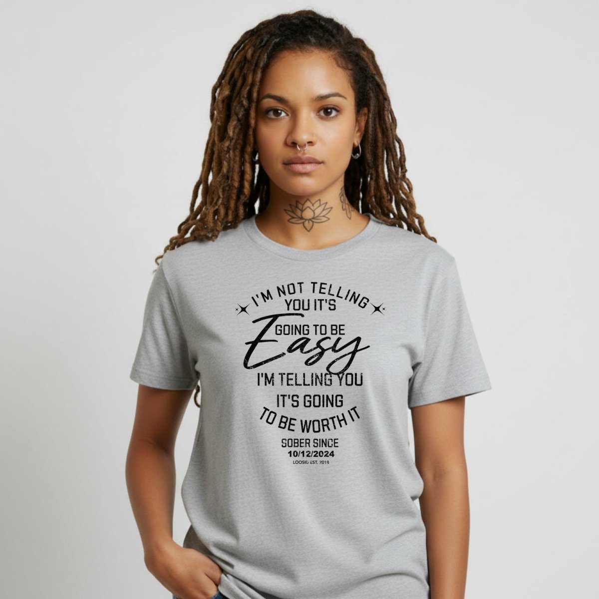 I'm Not Telling Sober T Shirt fit detail (view 19)