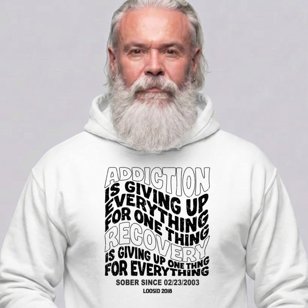 Recovery Hoodie | Men's Addiction is Giving up