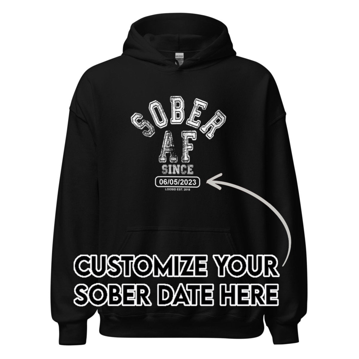 Recovery Hoodie | Women's Sober AF Collegiate