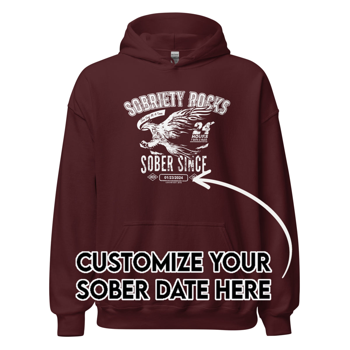 Recovery Hoodie | Men's Sobriety Rocks