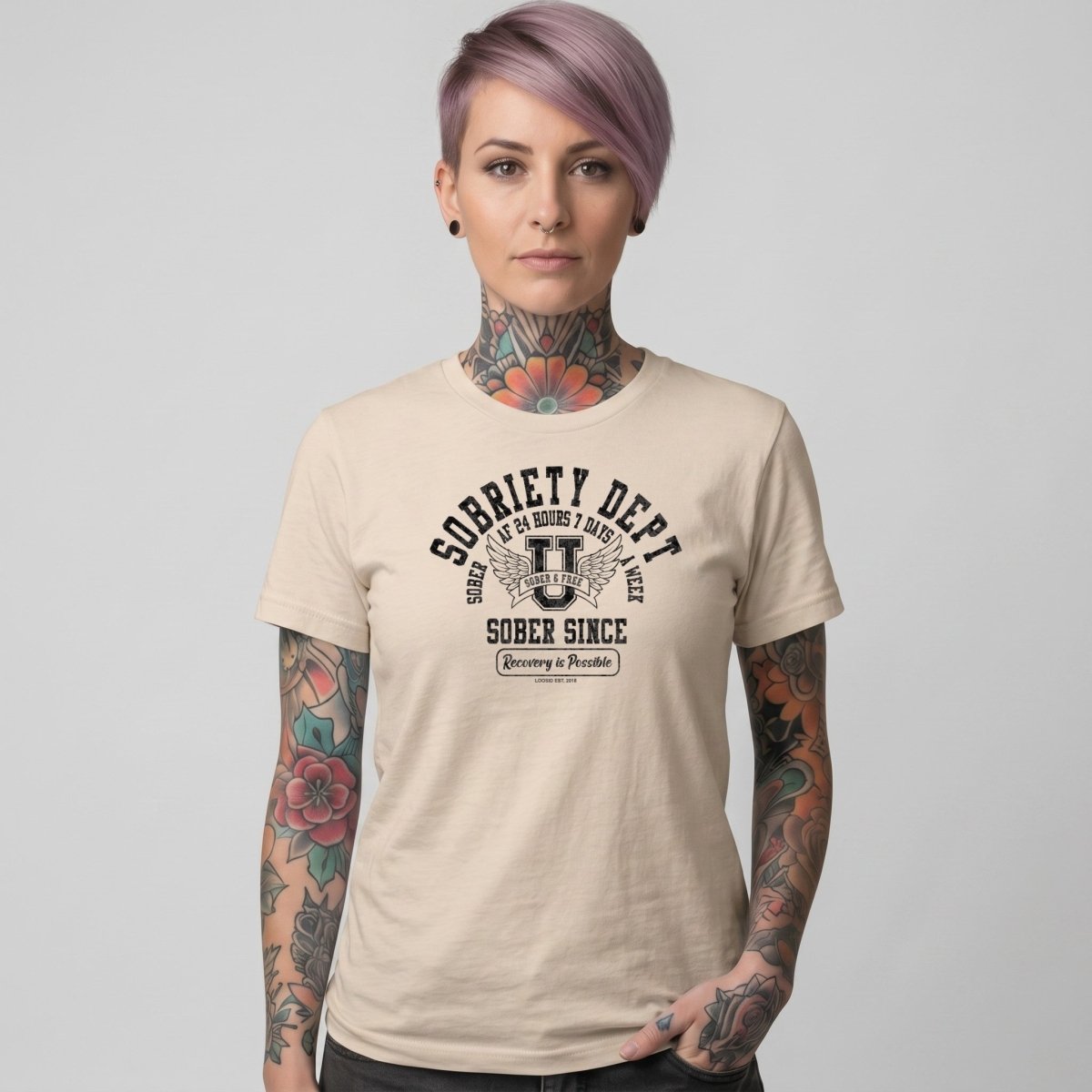 Sober T Shirt | Women's Sobriety Dept 24/7