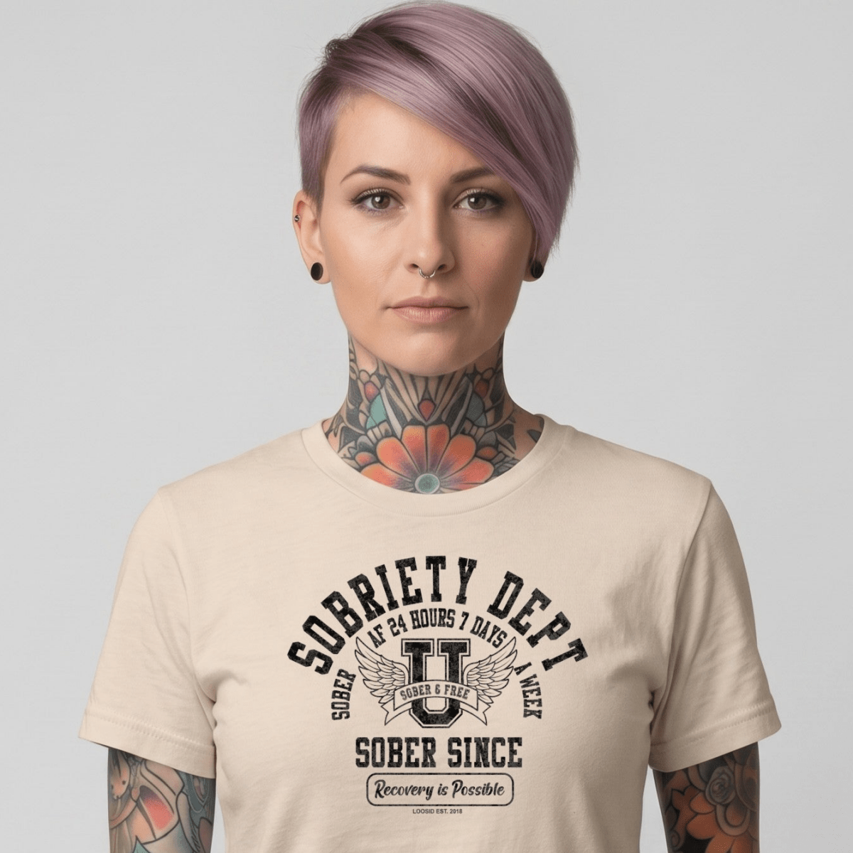 Sober T Shirt | Women's Sobriety Dept 24/7