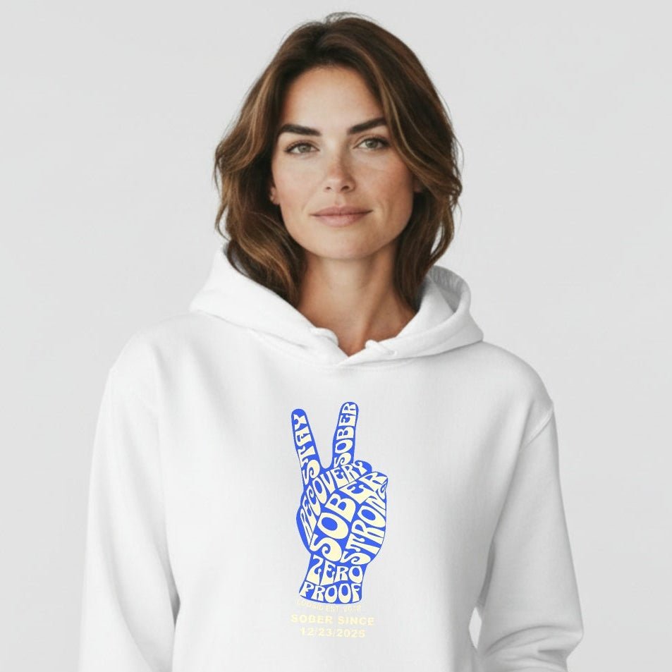 Peace & Sober Women's Personalized Hoodie