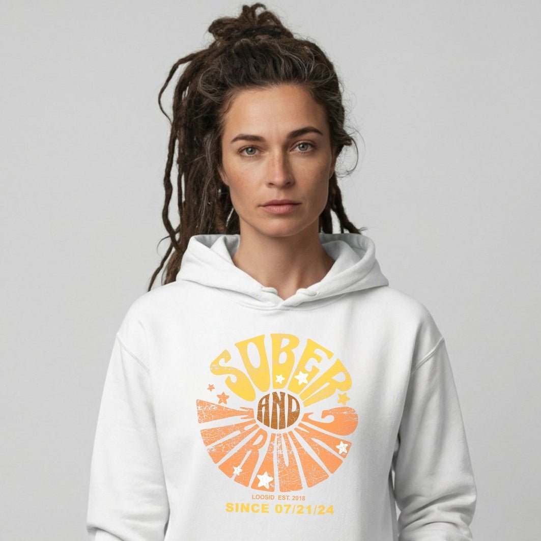 Sober & Thriving Women's Personalized Hoodie