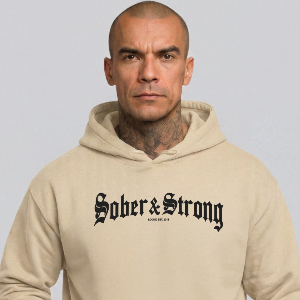Recovery Hoodie | Men's Old School Sober & Strong