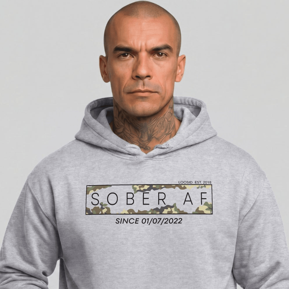 Recovery Hoodie | Unisex Sober AF Camo