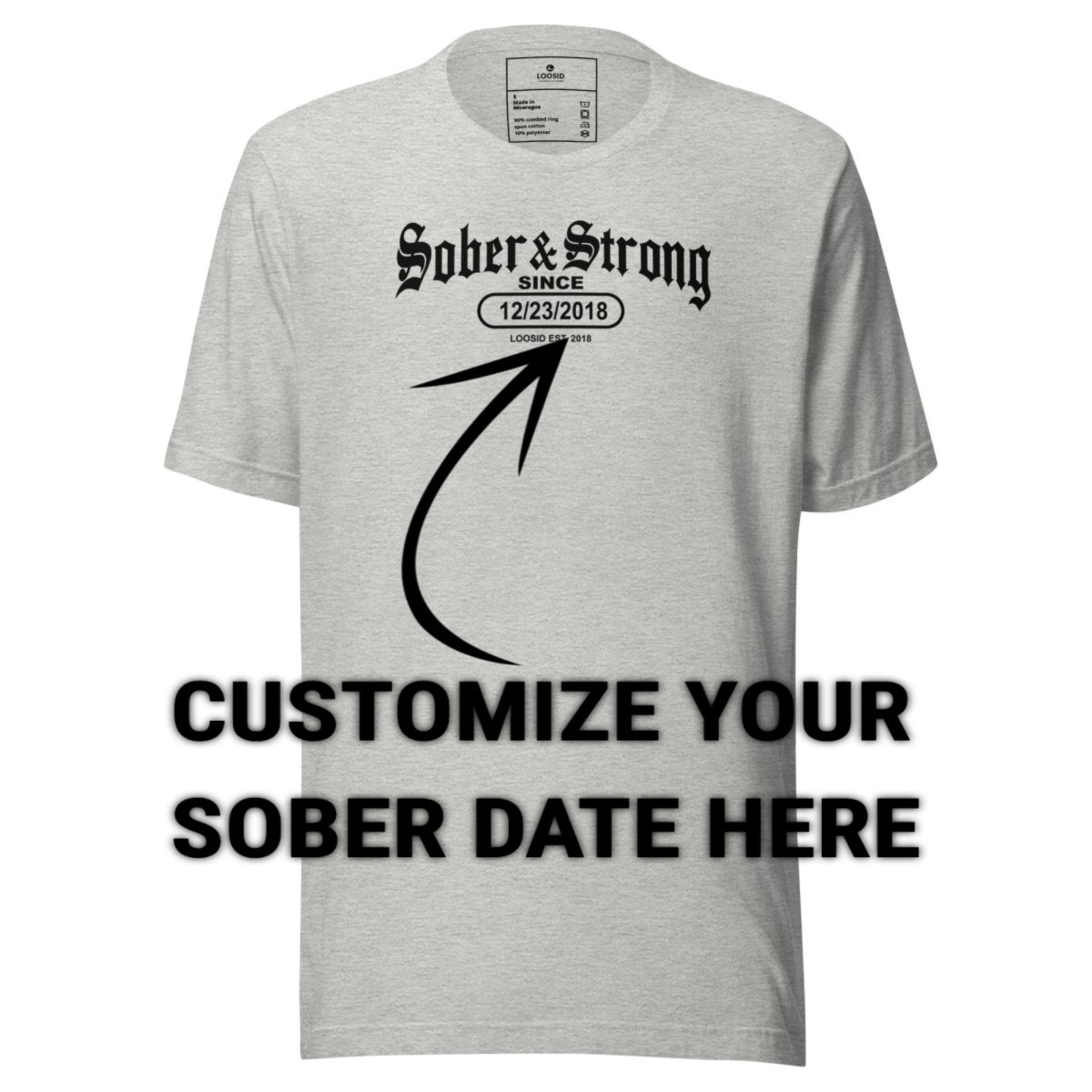 Sober T Shirt | Men's Old School Sober & Strong