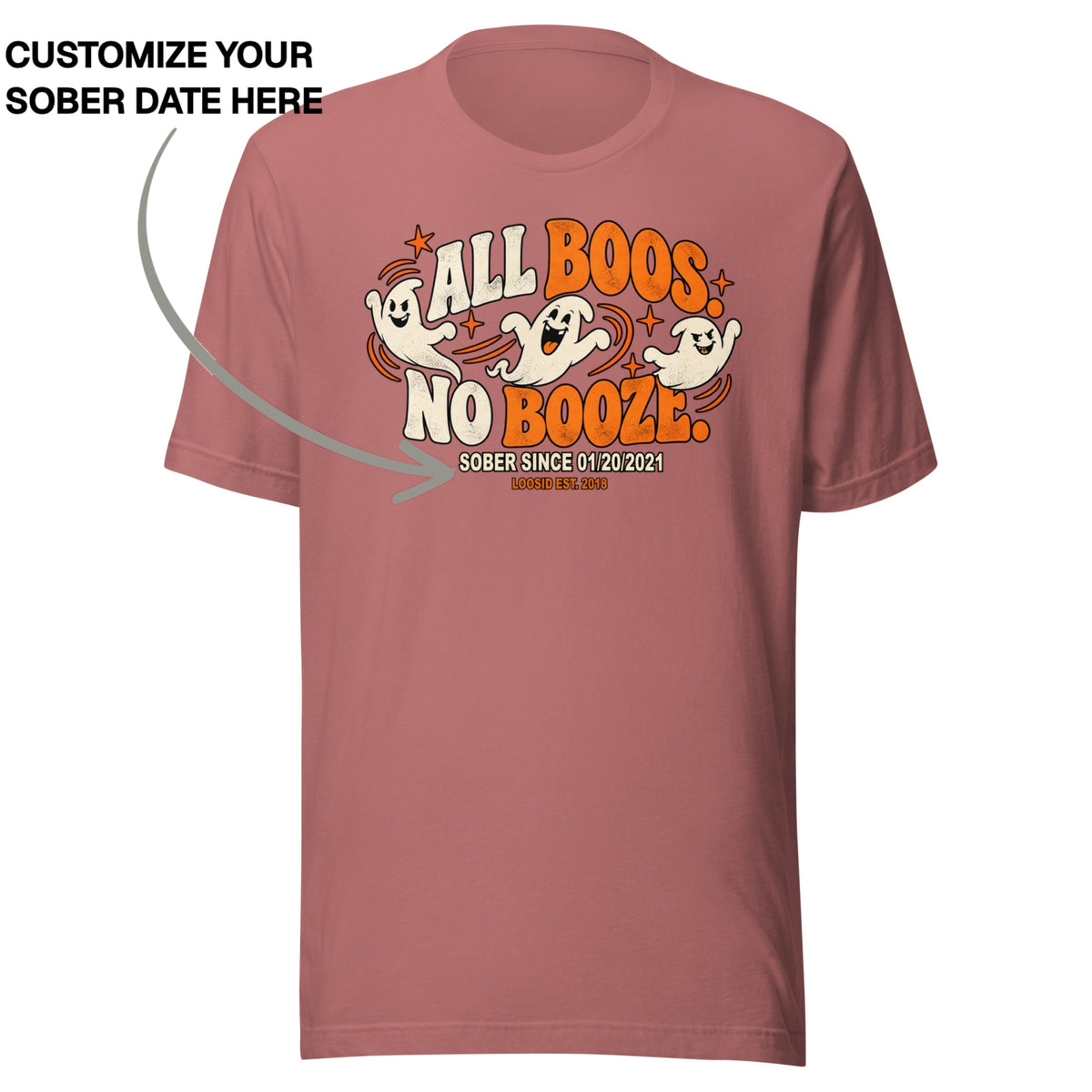 Sober T Shirt | Women's All Boos No Booze