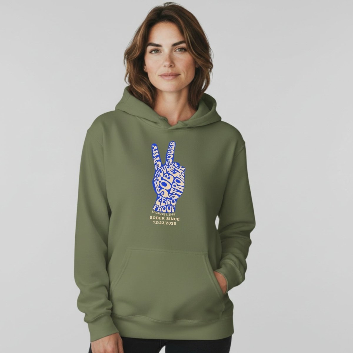 Peace & Sober Women's Personalized Hoodie